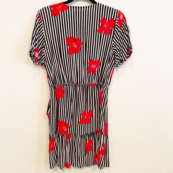 Madewell Ruffle Wrap Dress Candied Orchids 4 - Picture 11 of 11